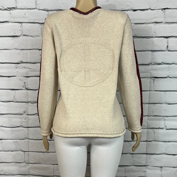 NWT Cotton Country Sweater Womens Rolled Neck Hem Tight Knit Relaxed Lon… - Picture 6 of 9